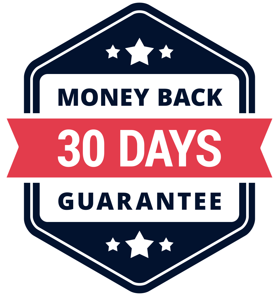 30-day money-back guarantee badge